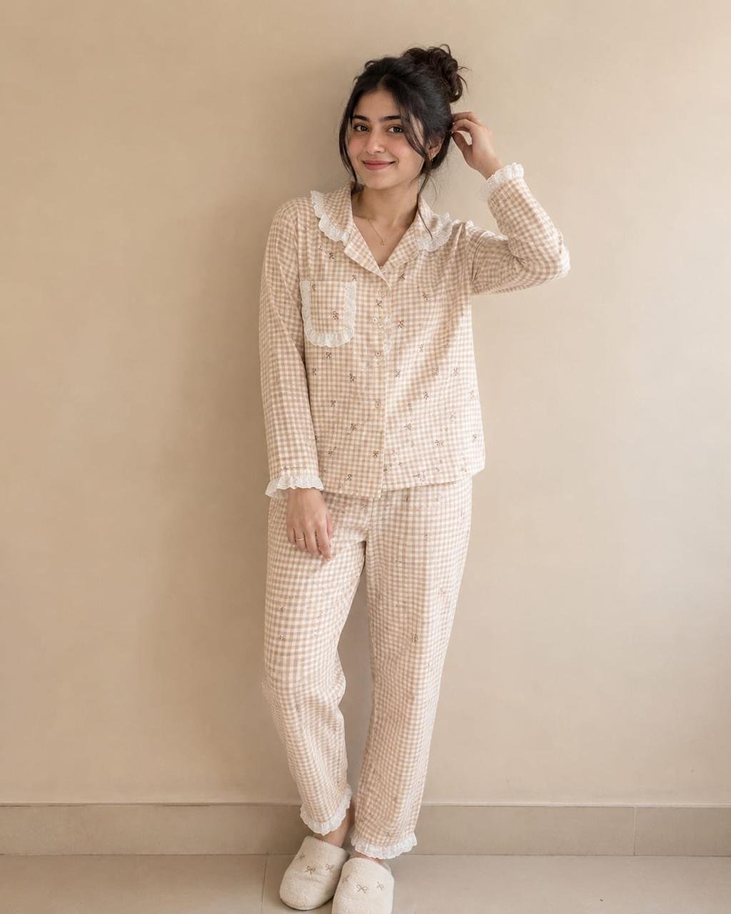 Beige Gingham